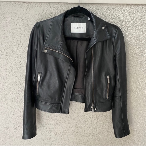 Aritzia Babaton Jagger Leather Moto Jacket - Picture 5 of 16